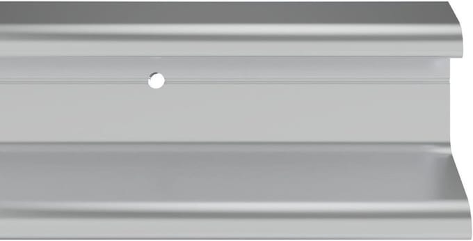 Regenscherm met dubbele vin Weerbalk Aluminium - 914 mm (3'0")