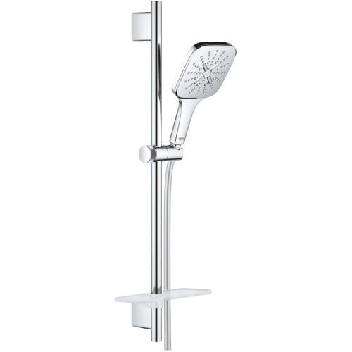 GROHE Rainshower Smartactive Cube 130 Douchestangset - Waterbesparend - Met Zeepschaal - Chroom