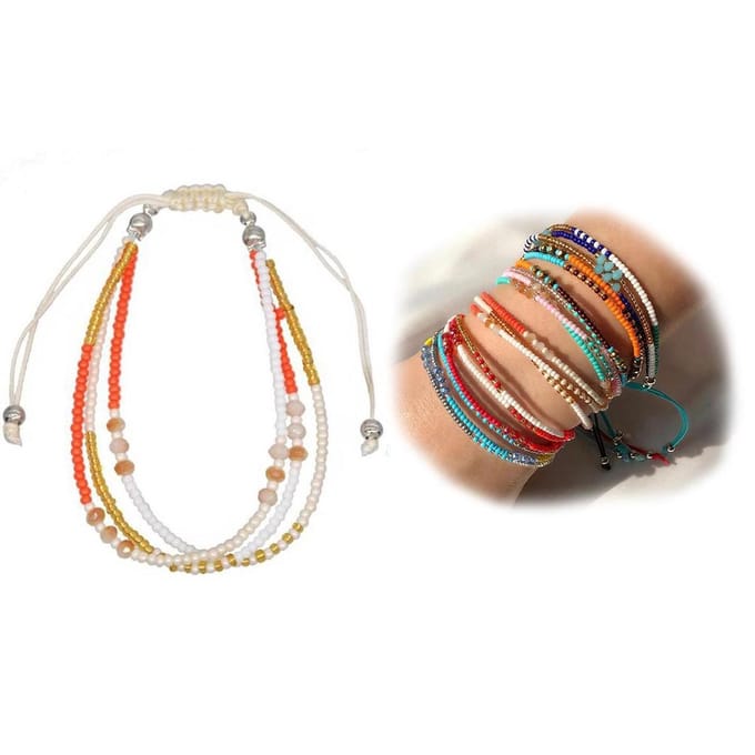 Sorprese armband - Boho Beads - armband dames - verstelbaar - cadeau - Model H