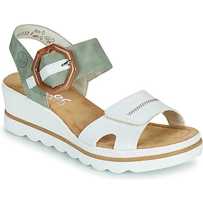Rieker -Dames - groen olijf - sandalen - maat 40