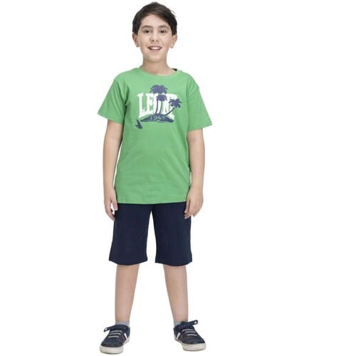 T-shirt Korte Mouw Leone 1947 Boy + Bermuda Beach