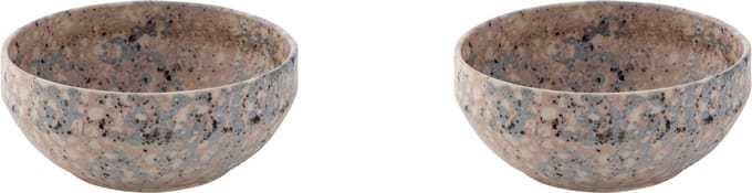 Palmer - Schaal - Kom - Confetti - 80 cl - 14 cm - Roze - Stoneware - Bordenset - 2 stuks