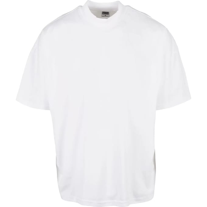Urban Classics - Oversized Mock Neck Heren Tshirt - 5XL - Wit