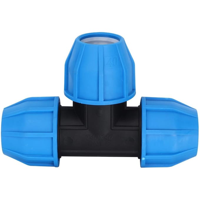 PE Plastic 40mm T-stuk Connector Waterleiding Fitting Verbindingsaccessoires