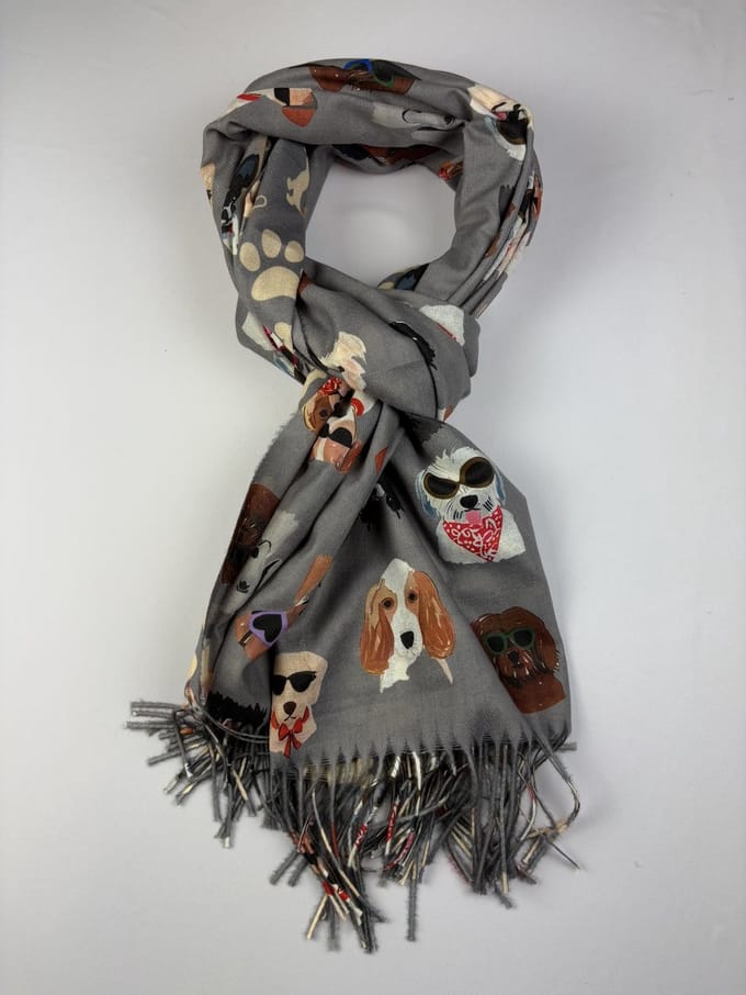 Leuke honden sjaal in 7 kleuren 30% katoen / 70% viscose
