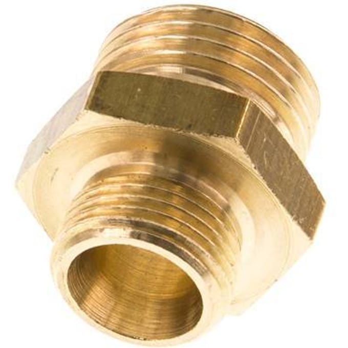 G 1/2'' x G 3/8'' Messing Borstnippel 16 Bar [2 Stuks]