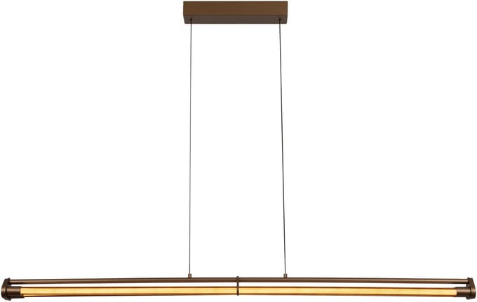 Lucide JANDERIN - Hanglamp - LED Dimbaar - CCT - 2x16,5W 2200K/3300K - Handbewegingssensor - Champagne kleur | Vibes