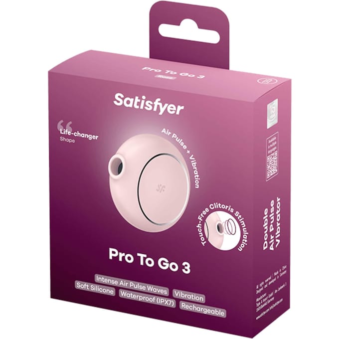 Satisfyer, vibrator, drukgolfvibrator, 'Pro To Go 3', 8,5 cm, ideaal voor onderweg, 2 motoren