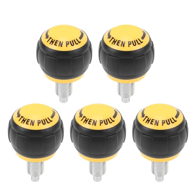 5 STUKS Trekpen Veerknop IJzer Plastic Universeel Hometrainer Verstelknop Vervangingsonderdelen black
