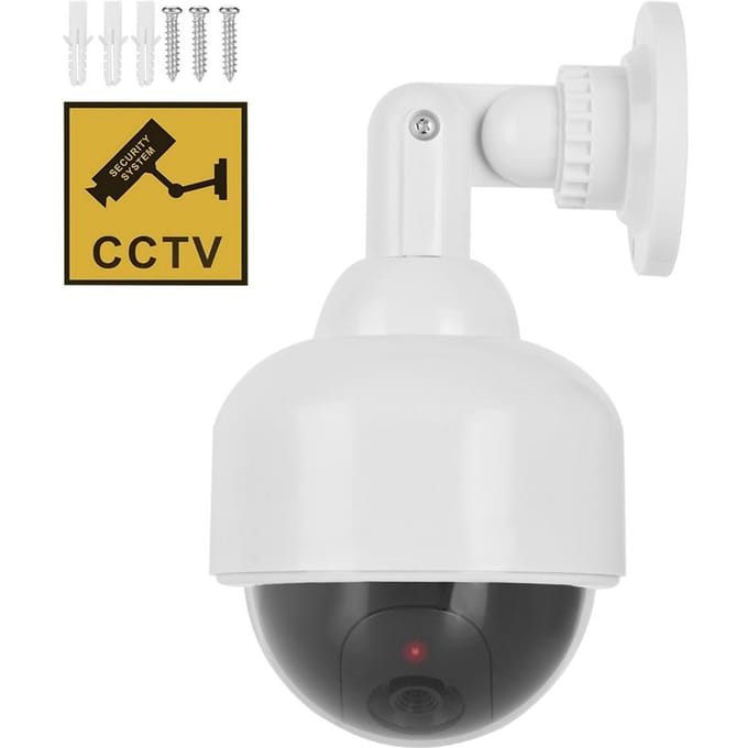 Nepcamera Waterdicht Realistisch Dummy Surveillance Beveiligingscamera met Knipperend Rood LED-licht