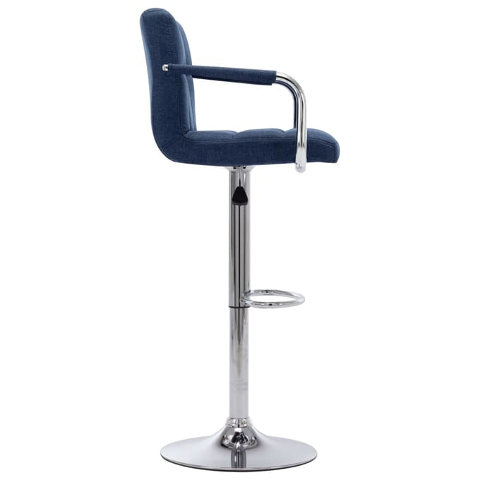 vidaXL - Barstoel - stof - blauw