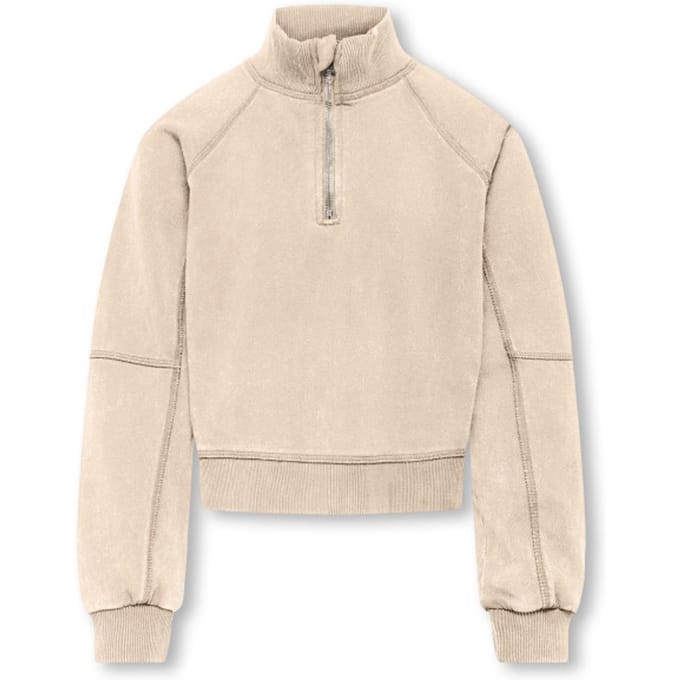 ONLY KOGDONNA L/S HALF ZIP WASHED UB SWT Meisjes Trui - Maat 122/128