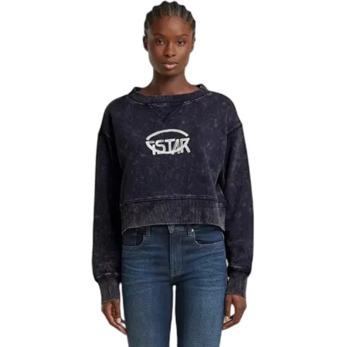 Dames sweatshirt G-Star Overdyed Logo Loose R