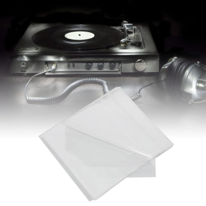 50 stuks 12 inch Vinyl Plaat Buitenhoes Herbruikbare Beschermende Opbergzak Hoezen Accessoires white