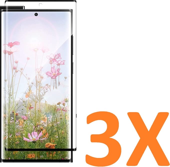 Screenprotector Glas - Volledige Dekking Scherm Tempered Glass Screen Protector - 3x Geschikt voor: Samsung Galaxy Note 20 Ultra