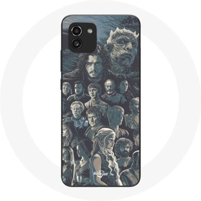 Coque - Game of Thrones - Galaxy A03 - Silicone - Souple - Personnages gris