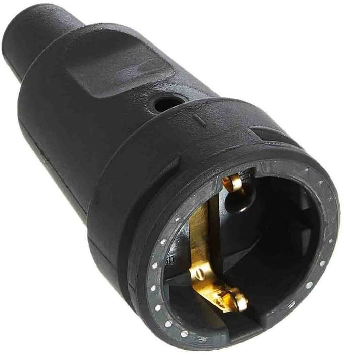 Kopp 180916009 Koppeling met randaarde PA, Rubber 230 V Zwart IP20