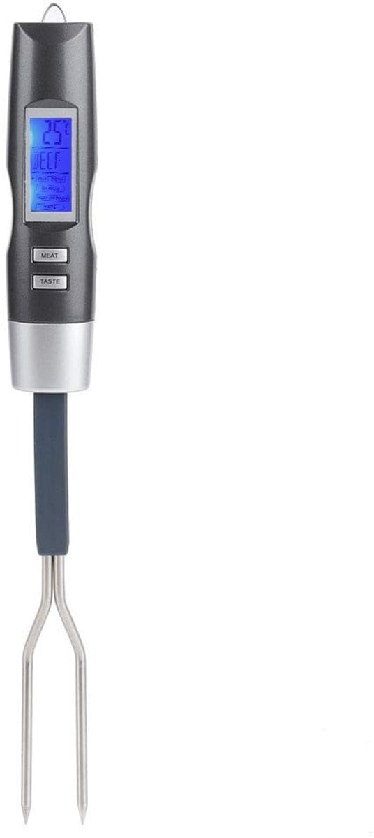 Dailygoods - Digitale BBQ-vork met Thermometer en Blauw Verlicht Scherm