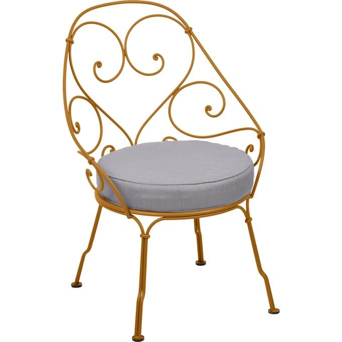 Fermob 1900 Fauteuil Cabriolet - D2 peperkoek - flanelgrijs