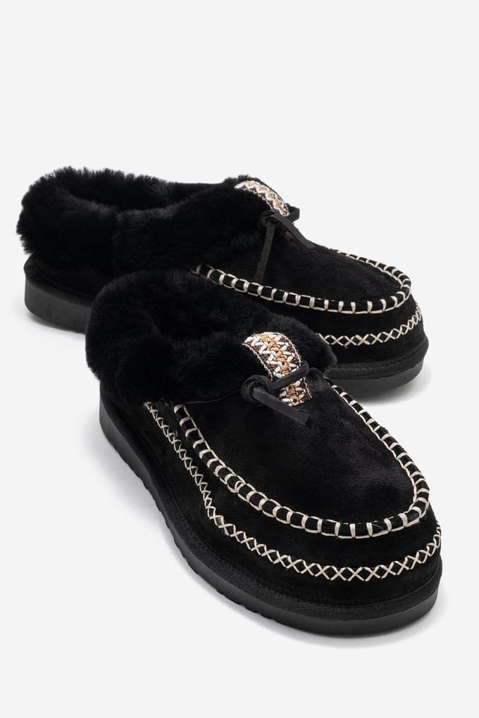 Noriel Lederen Moccasin Pantoffels