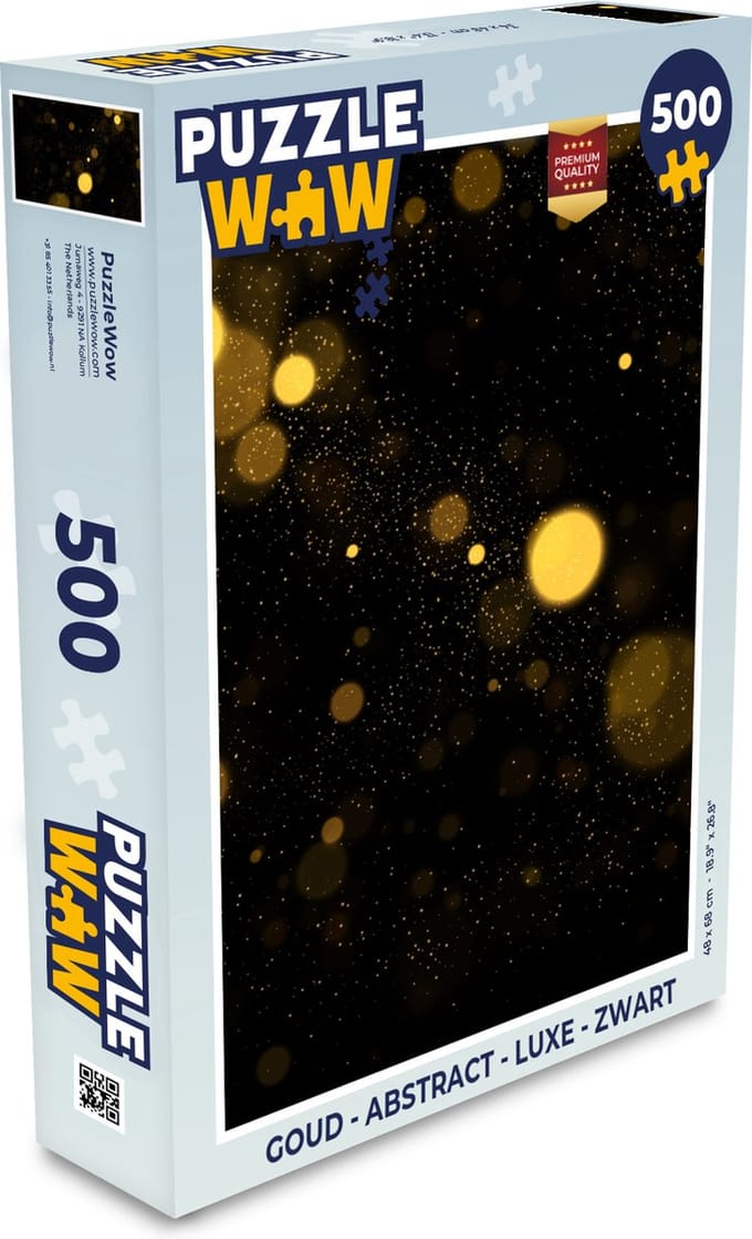 Puzzel Goud - Abstract - Luxe - Zwart - Legpuzzel - Puzzel 500 stukjes