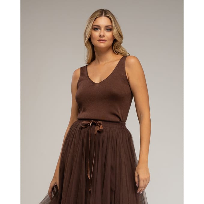 Gebreid topje met Lurex