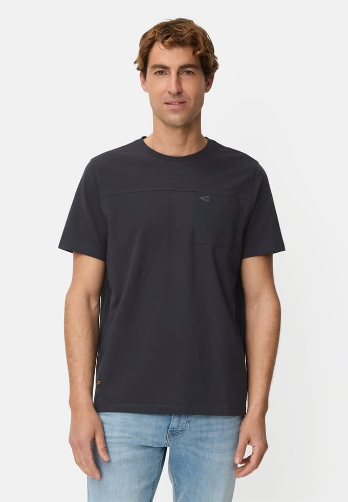 camel active T-Shirt met borstzak - Maat - Donkerblauwmenswear-M