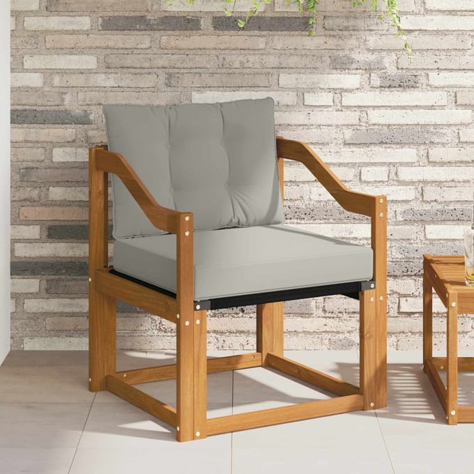vidaXL - Buitensofa - Massief - Acaciahout - en - Textilene