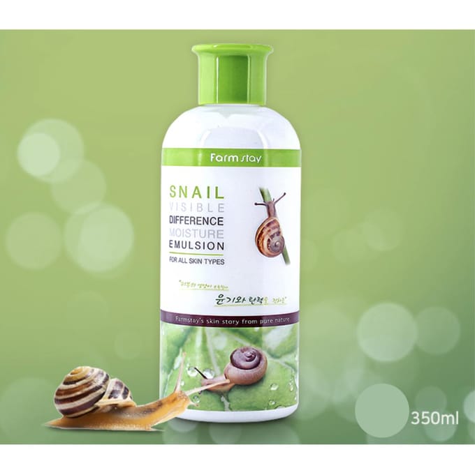 FARM STAY Escargot Visible Difference Moisture Emulsion 350 ml (3 options) 1pcs white