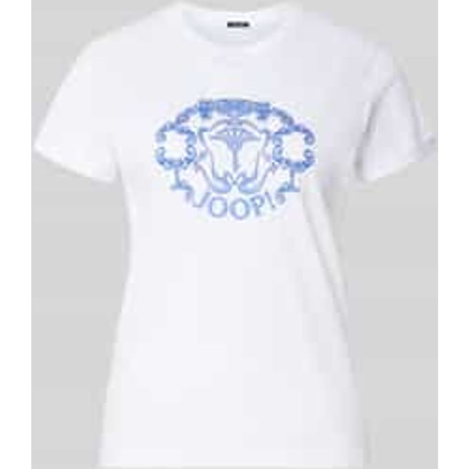 regular fit T-shirt met strass-steentjes model 'Tulya'