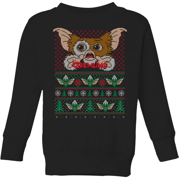Gremlins Ugly Knit Kids' Christmas Jumper - Black - 122/128 (7-8 jaar)