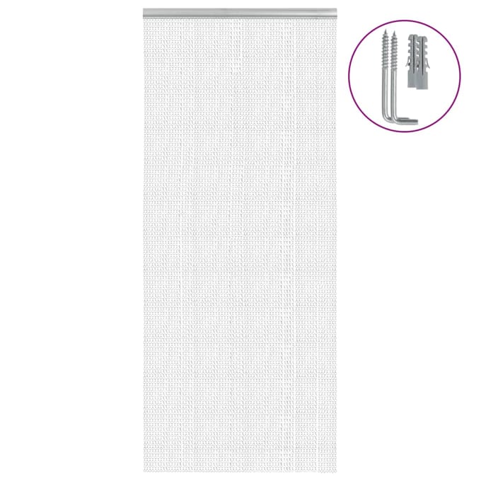 vidaXL - Vliegengordijn - kettingen - 90x220 - cm - aluminium