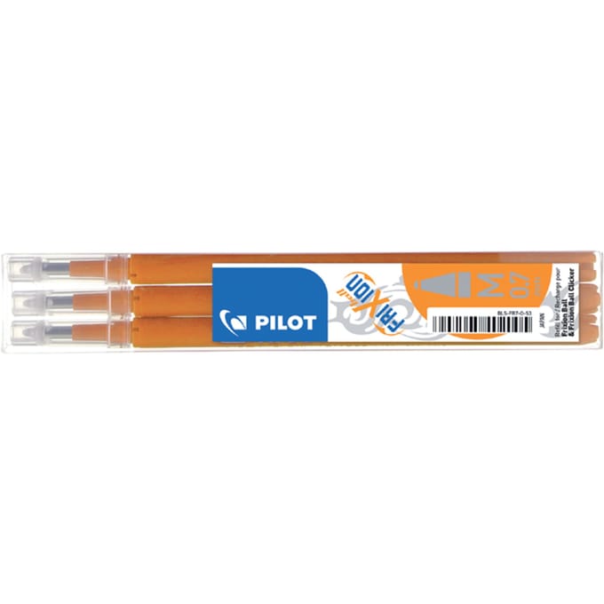 Set van 3 - Vulling FriXion Ball 0.7 - Oranje - Medium penpunt