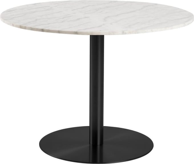 Eettafel Marmer Wit - 105x105x75cm - Eettafel Menno - Giga Living