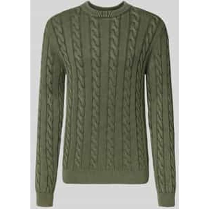 Gebreide pullover met ribboorden