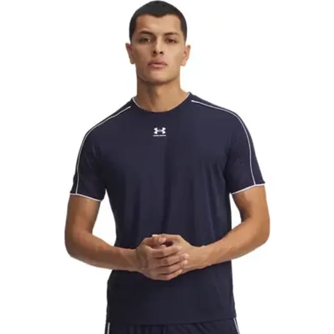 Under Armour UA M Challenger Train SS-BLU Heren Sportshirt - Midnight Navy - Wit