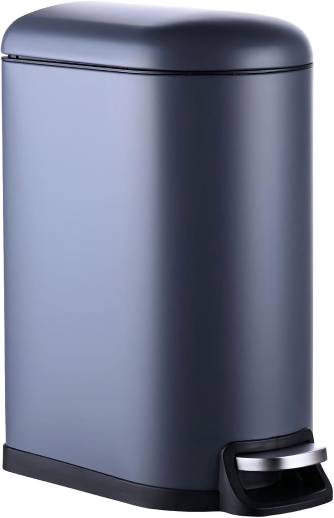 Prullenbak keuken - 10 l - binnenemmer - softclose - grijs