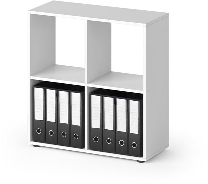 Vicco Tetra Ruimteverdeler – 72.6 x 72 cm met 2 vouwboxen Wit