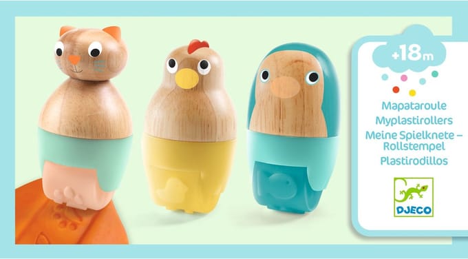 Djeco klei speelgoed dierenrollen - FSC 100% - creatief boetseren.