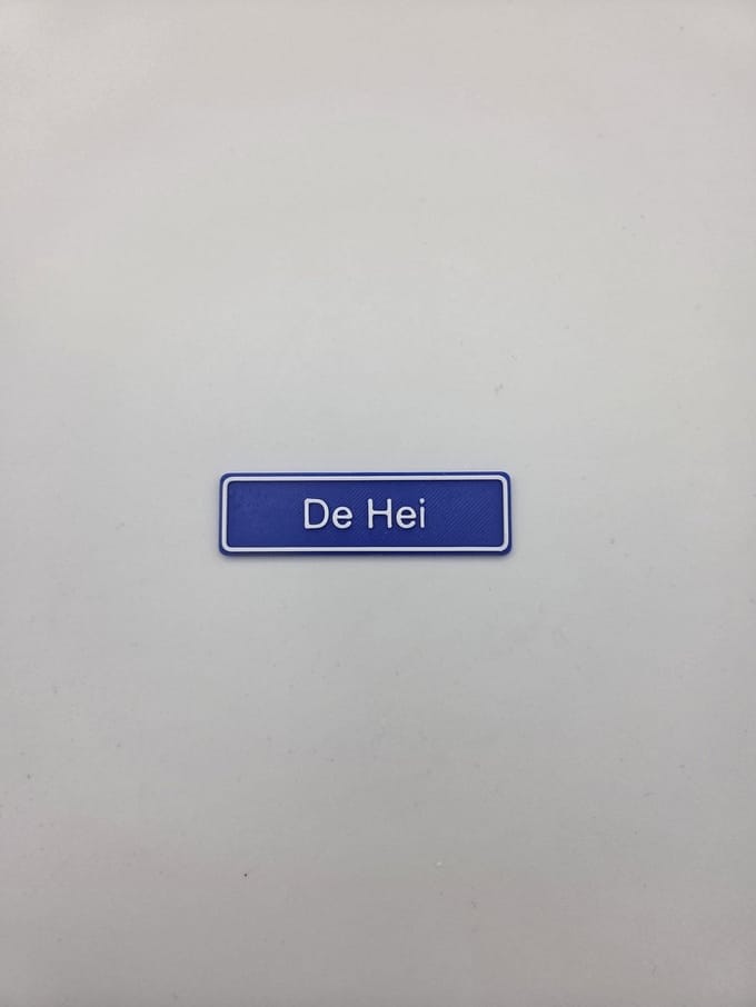 3D plaatsnaamspeldje De Hei