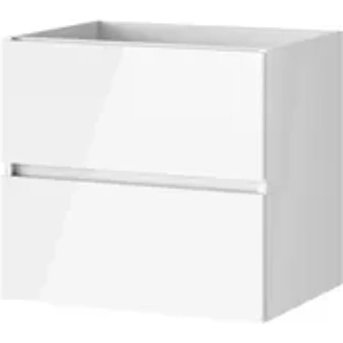 Tiger Wastafelonderkast Condo 60cm - Hoogglans Wit - Met 2 Lades