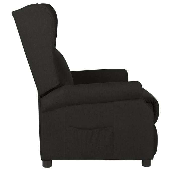 vidaXL - Fauteuil - verstelbaar - stof - zwart