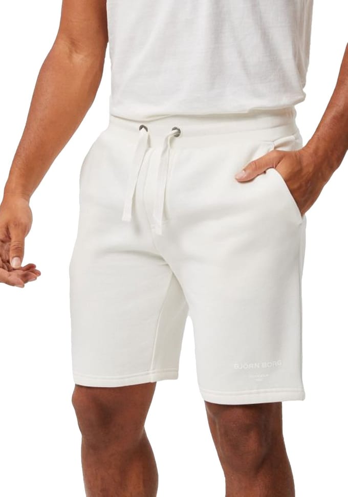 Björn Borg Logo Shorts - heren broek kort - off white