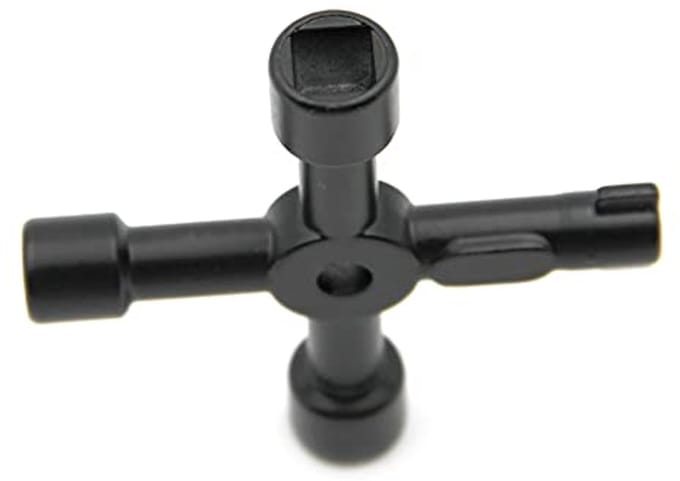 Multifunctionele Radiator Sleutel - 4-Way Utility Tool voor Onderhoud van Apparatuur en Kasten