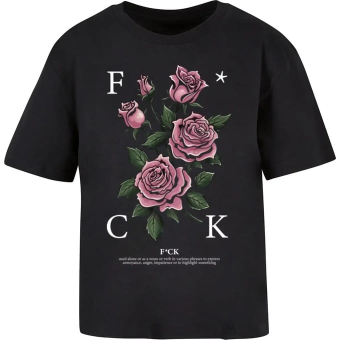Dames-T-shirt Miss Tee F*cking Roses