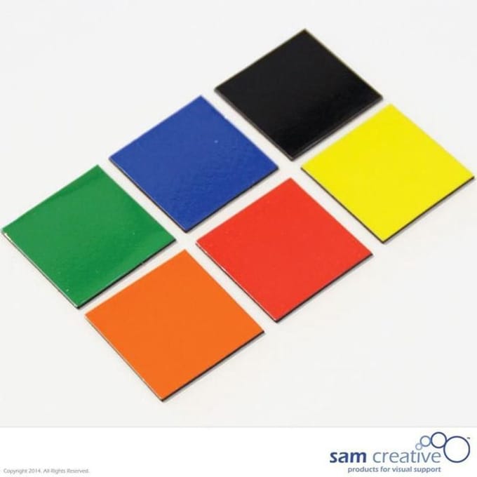 Sam Creative Whiteboard Magneten - Vierkant - 3x3 cm - Gemengd - 25 stuks