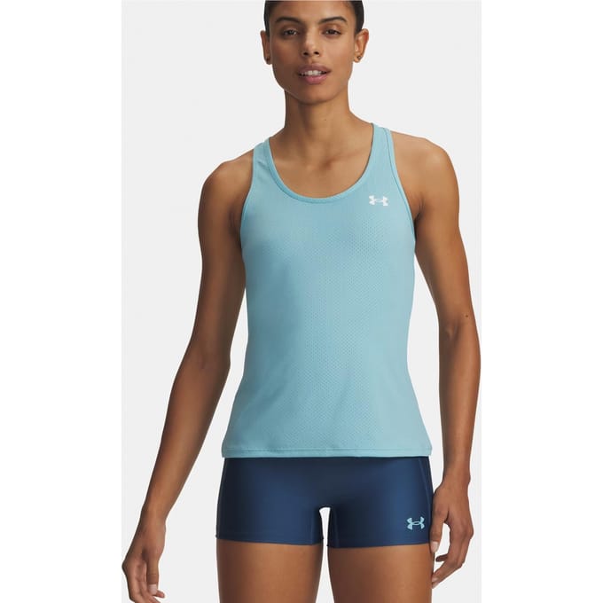 Under Armour Tech Mesh Racer Tanktop Dames-blauw, wit