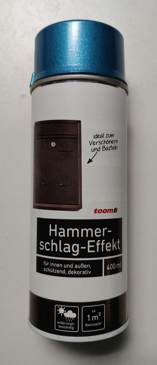 Toom Spuitlak - Hamerslag Effect - Sneldrogend - Weersbestendig - Blauw