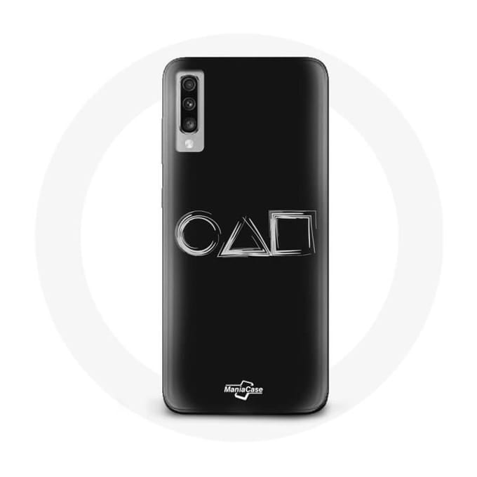 Coque - Samsung - Galaxy A70 - Souple - Protection chocs - Motif Squid Game noir