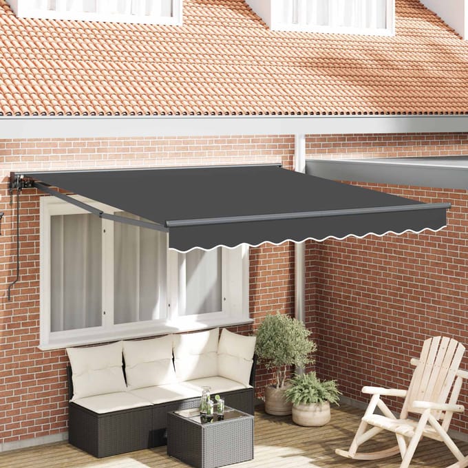 vidaXL Zijde Frame Antraciet 350 x 250 cm Polyester met PU-coating